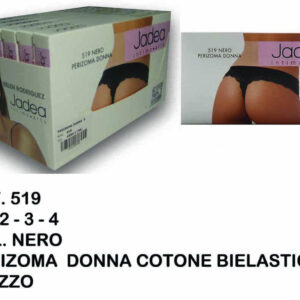 JADEA perizoma cotone bordo in pizzo nero