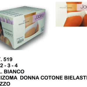 JADEA perizoma cotone bordo in pizzo bianco