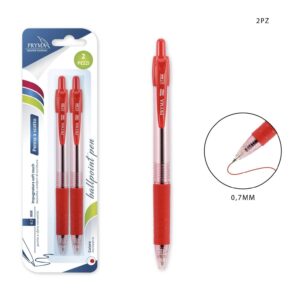 PRYMA Penna a sfera  0,7mm 2pz rosso