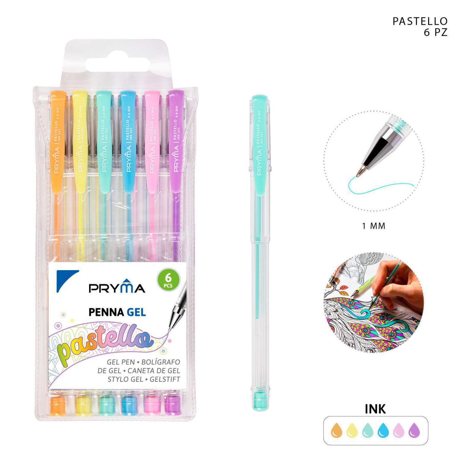 PRYMA penne gel color pastello 6 – Shopping Store