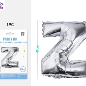 Palloncino mylar argento 40cm lettera Z