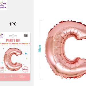 Palloncino mylar oro rosa 40cm lettera C