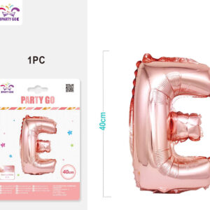 Palloncino mylar oro rosa 40cm lettera E