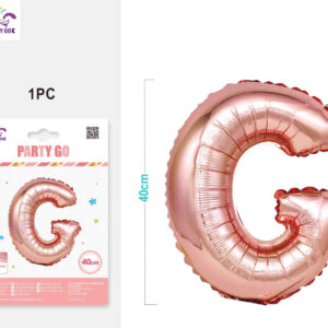 Palloncino mylar oro rosa 40cm lettera G