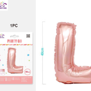 Palloncino mylar oro rosa 40cm lettera L