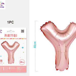 Palloncino mylar oro rosa 40cm lettera Y