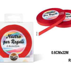 Nastro raso 0.6 cm ROSSO