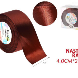 Nastro raso 4 cm MARRONE MEDIO