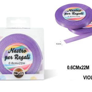 Nastro raso 0.6 cm VIOLETTO