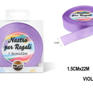 Nastro raso 1.5 cm VIOLETTO