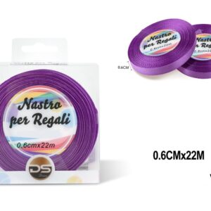 Nastro raso 0.6 cm VIOLA