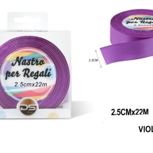 Nastro raso 2.5 cm VIOLA