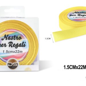 Nastro raso 1.5 cm GIALLO