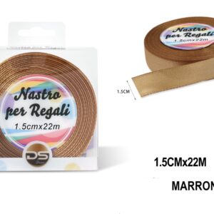 Nastro raso 1.5 cm MARRONE CHIARO