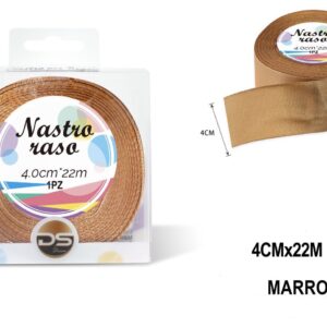 Nastro raso 4 cm MARRONE CHIARO