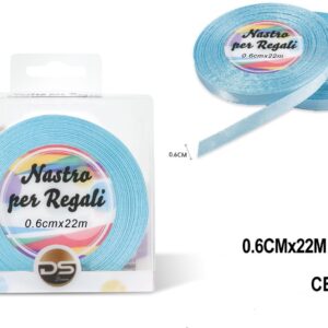 Nastro raso 0.6 cm AZZURRO