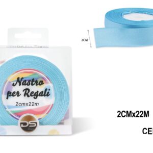 Nastro raso 2 cm AZZURRO