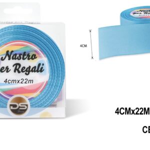 Nastro raso 4 cm AZZURRO