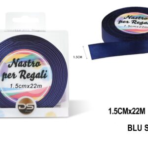 Nastro raso 1.5 cm BLU SCURO