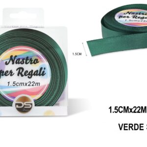 Nastro raso 1.5 cm VERDE SCURO