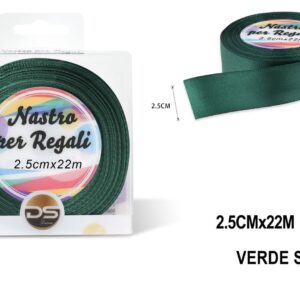 Nastro raso 2.5 cm VERDE SCURO