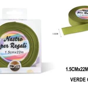 Nastro raso 1.5 cm VERDE CHIARO