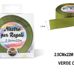 Nastro raso 2.5 cm VERDE CHIARO