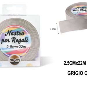 Nastro raso 2.5 cm GRIGIO CHIARO