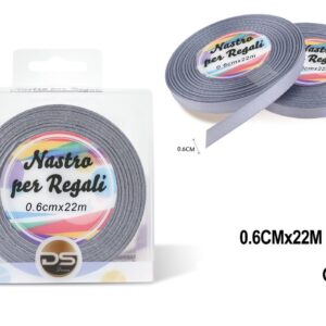 Nastro raso 0.6 cm GRIGIO