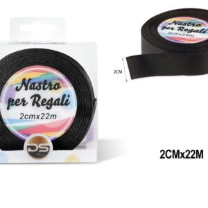 Nastro raso 2 cm NERO