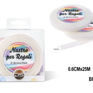 Nastro organza 0.6 cm BIANCO