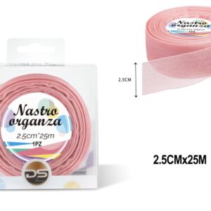 Nastro organza 2.5 cm ROSA