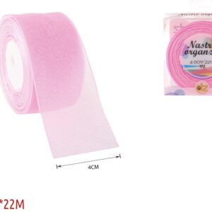 Nastro organza 4 cm ROSA CHIARO