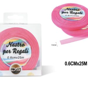 Nastro organza 0.6 cm ROSA CALDO