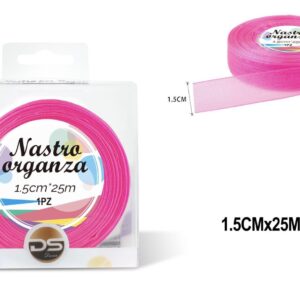 Nastro organza 1.5 cm ROSA CALDO