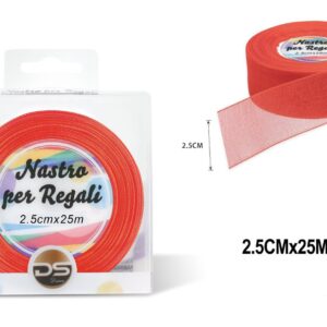 Nastro organza 2.5 cm ROSSO