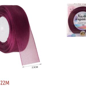 Nastro organza 2.5 cm PORPORA