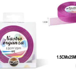 Nastro organza 1.5 cm FUCSIA