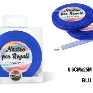 Nastro organza 0.6 cm BLU REALE